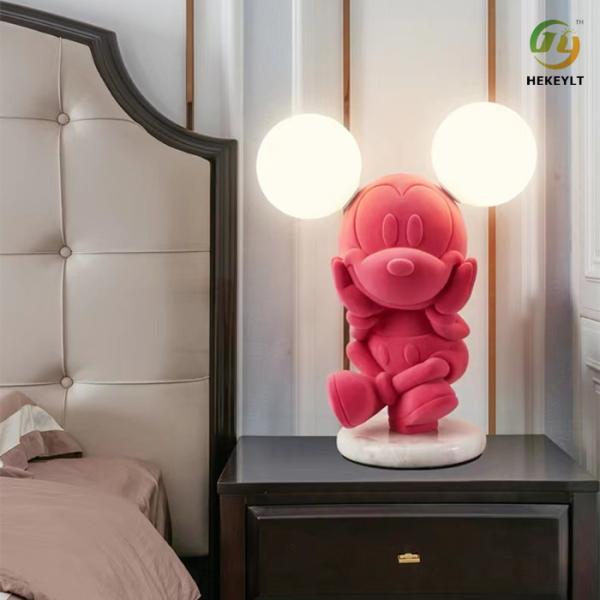 Мышь Mickey мультфильма лампы ухода за больным стекла G4 смолы для спальни девушки