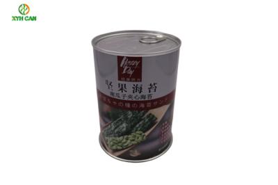 Conteneurs ronds de Tin Can Custom Printed Tin de nourriture en métal pour le casse-croûte Seeweed