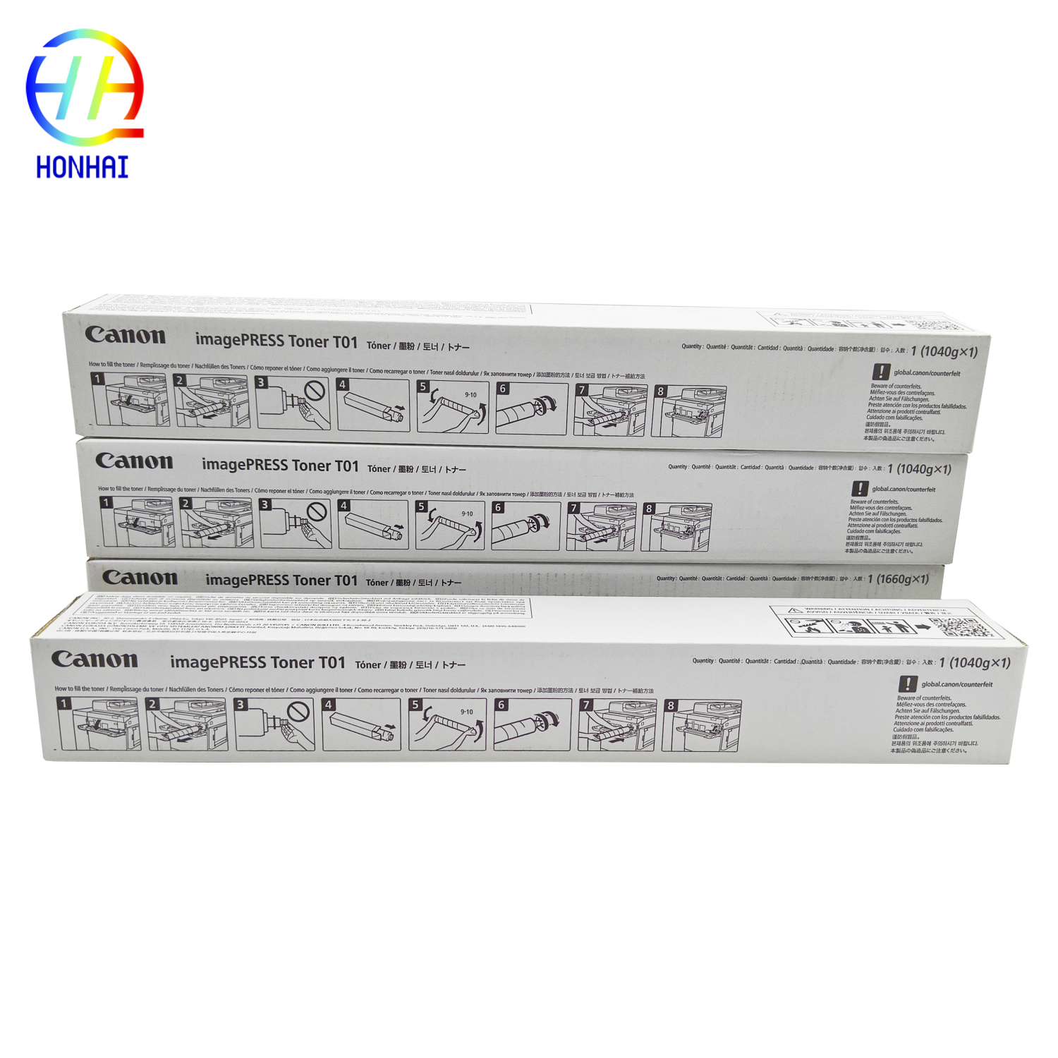 Original OEM Canon Toner Cartridge Set CMYK High-Capacity for imagePRESS C60 C65 C650 C700 C710 C750 C800 C810 C850 C910
