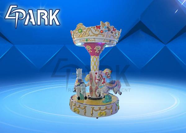 Panyu carnival game fiberglass stationary kiddie rides EPARK coin operated 3 players childhood carousel