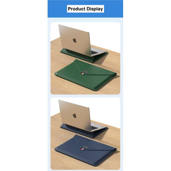 Fashion Luxury Brown PU Laptop Liner Case Sleeve Bag For On-The-Go Professionals