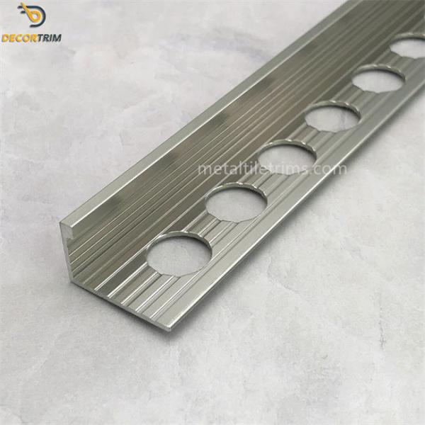 Aluminum Threshold L Tile Trim 6063 10.2mm Size Tile Edge Trim