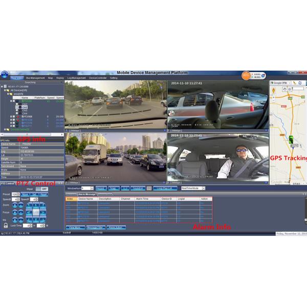 Hybrid 3G GPS WIFI 1080P Car DVR With VOIP Talk / Vehicle MDVR for Cash in Transit