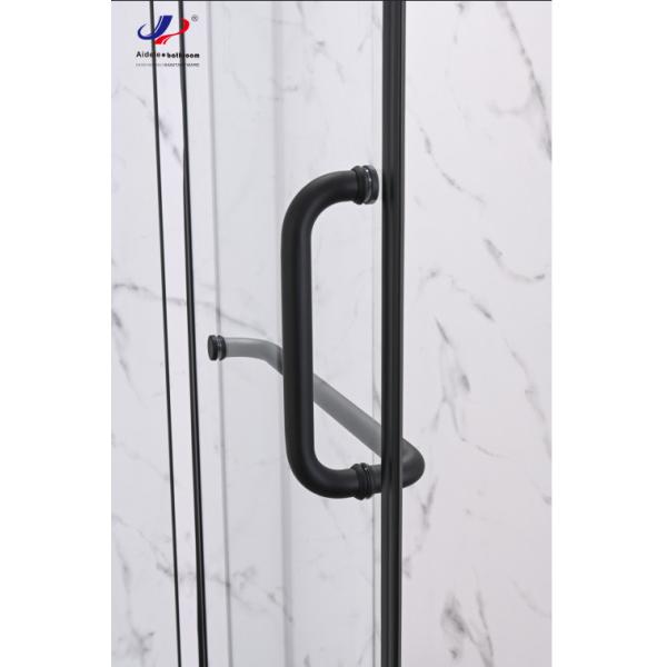 6mm Tempered Glass With Modern Black Alum Shower Enclosure Sleek Durable
