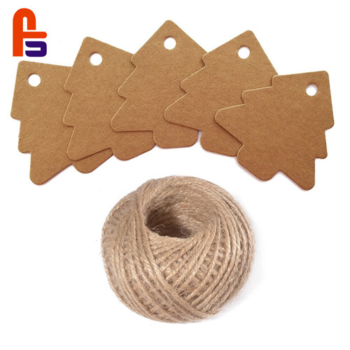 Christmas Tree Design 250gsm 300gsm Grey Paper Materials Cardboard Gift Tags