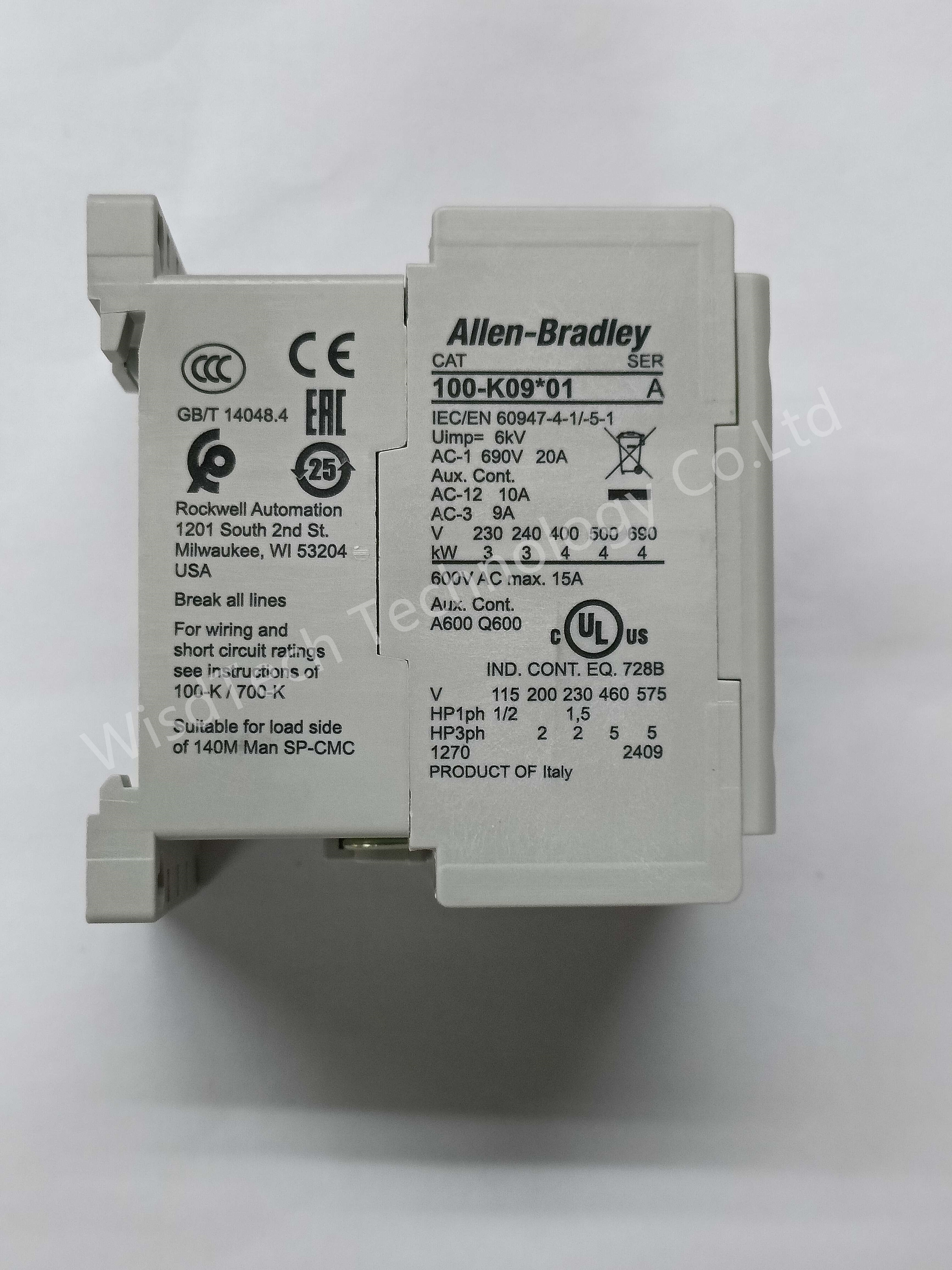 100-K09*01 миниатюрный контакт 9 AMP 3-полюсный IEC с номинальной катушкой AC