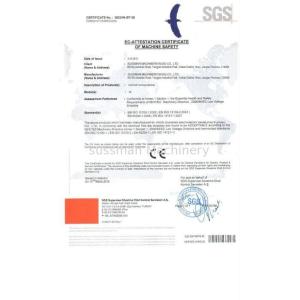Sussman Machinery(Wuxi) Co.,Ltd Сертификации