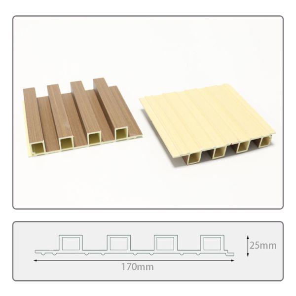 Customized Eco Friendly Indoor Irregular Grille Wpc Wall Panel 160x24 Cladding