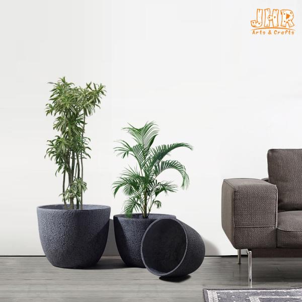 Outdoor Planters Fiber Clay Flower Pots Patio Planters MGO Pot Planter Set Resin Plant Pots