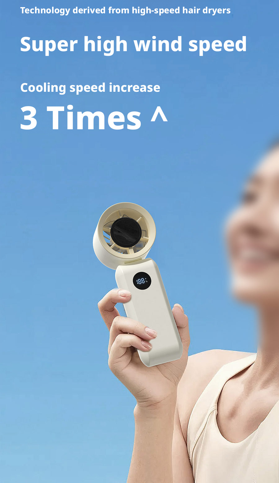 Foldable Design Mini Portable Handheld USB Fan Rechargeable High Speed Wind Fan