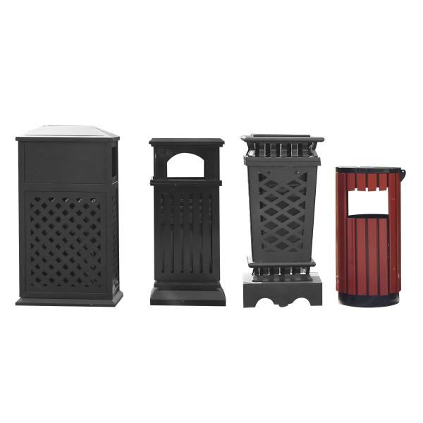 Outdoor Trash Can Stainless Steel Commercial Large Sanitation Park District Classification Garbage Bin Outdoor Peel Box
