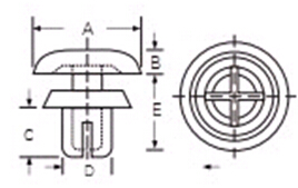 Small White Hardware Rivets , 10mm Round Head Nylon Push Rivets