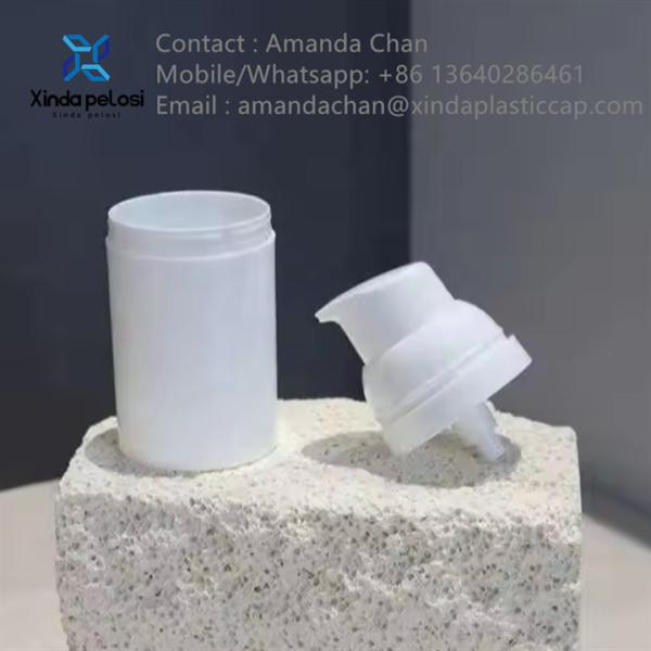 White PP Plastic Airless Pump For Cosmetic Personal Care Packaging Bottle