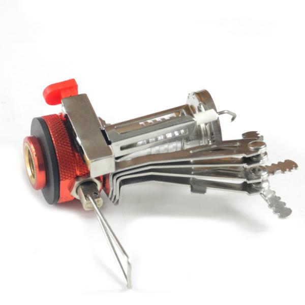 Power Coated Finishing Portable Folding Backpacking Gas Stove with Piezo Ignition