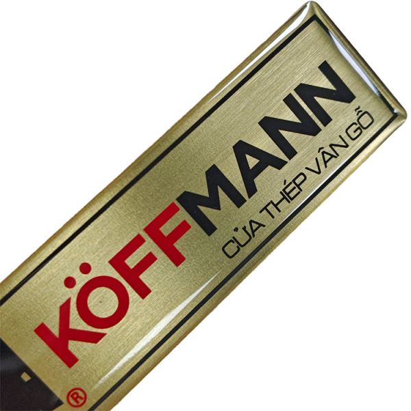 Custom-Made Brass Nameplates With Gold Finish & Epoxy Dome Label