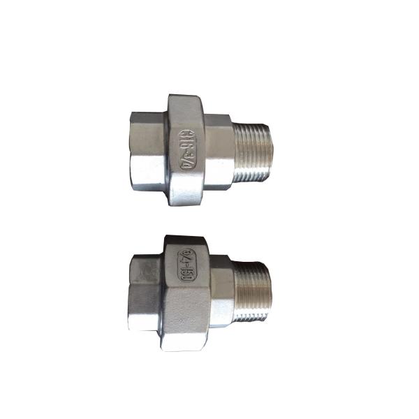 Male Female Union Stainless Steel Pipe Fitting CF8M And CF8  BSPT  NPT Thread