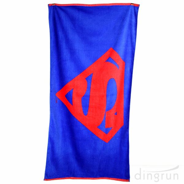Plain Style 100 Cotton Beach Towels Long Lasting Cooling Feel Customized Color