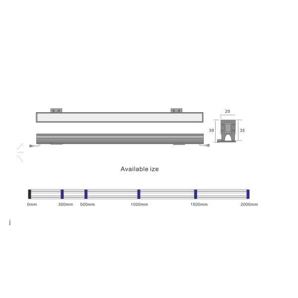 Waterproof OSRAM 2835 15W LED Linear Strip Light