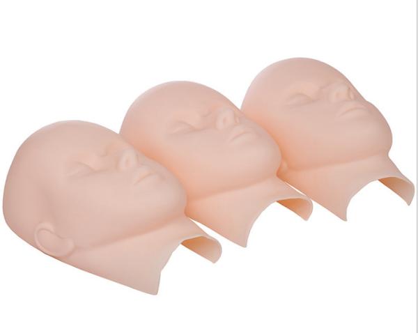 A tatuagem da cara descorada sobrancelha do silicone da pele 3D da prática raspou cosméticos da UGP da pele da máscara da pestana