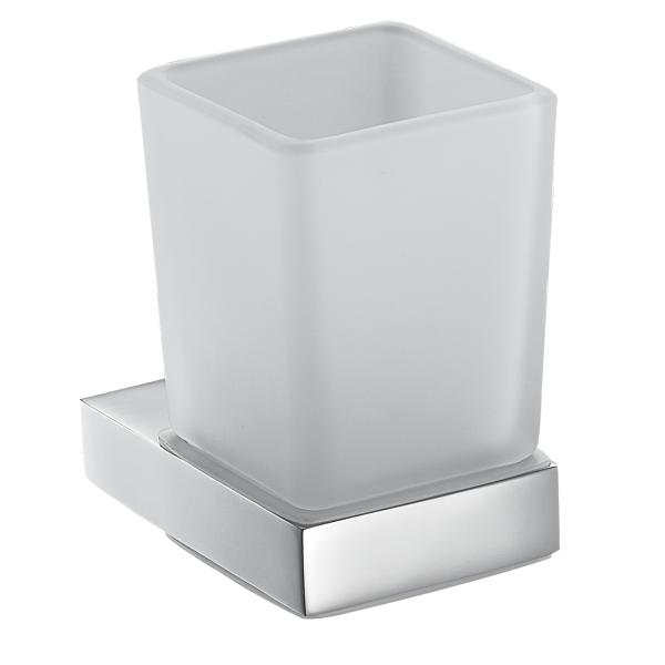 Sus 304 Single Glass Cup Toothbrush Holder Bathroom Square Tumbler Holder