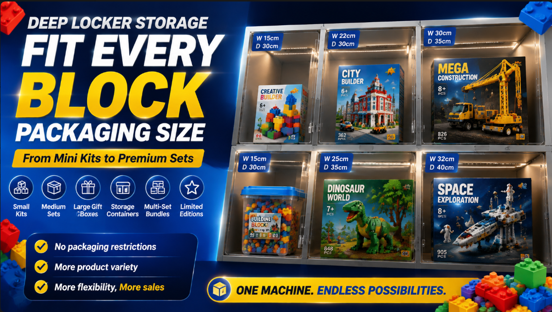 WEIMI 30-Locker Smart Building Block Vending Machine for Building Block Wholesalers
