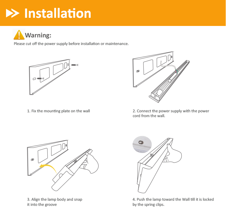 Adjustable Color Temperature LED Linear Wall Light with Aluminum Construction and High Lumen Efficiency for Modern Spaces