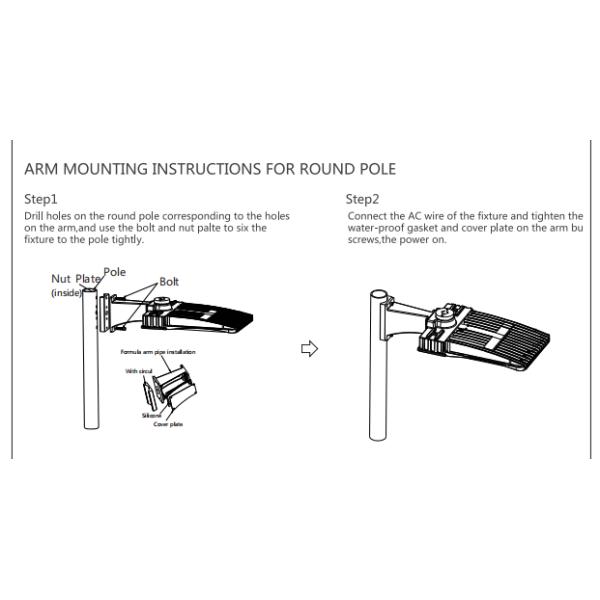 Outdoor Parking Lot LED Retrofit Kits , 100 Watt 130LM/W LED Pole Light Fixtures