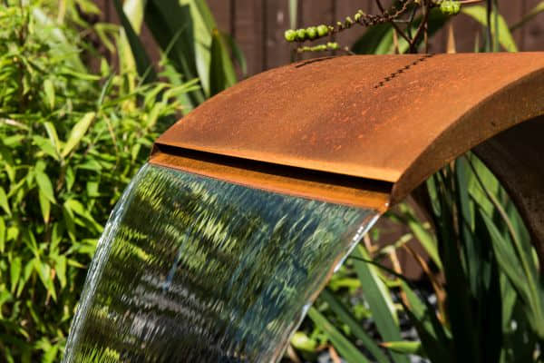 Thick 2mm Artificial Water Fountain 20cm Water Feature Corten Steel