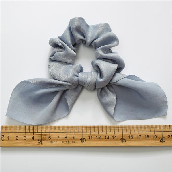 Rabbit Ear Scrunchie Hair Tie Headband Elastic Ribbon Hair Loop Solid Color