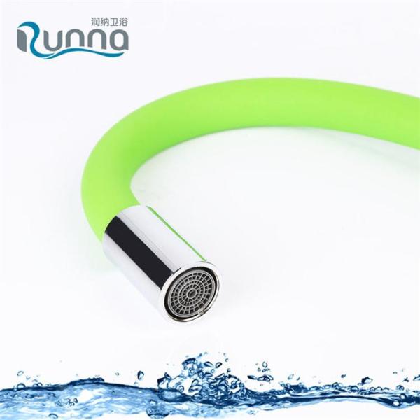 Soft Elastic Long Neck Kitchen Faucet Contemporary Style EPDM Rubber Inner Tube
