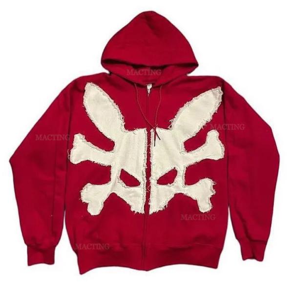 Algodão Francês Terry bordados Acid Wash Vintage Unisex Distressed Patch Hoodies Aplique