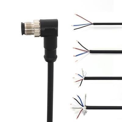 Cable moldado M12 12 Pin Connector Waterproof Aviation Plug Sensor Signal Line