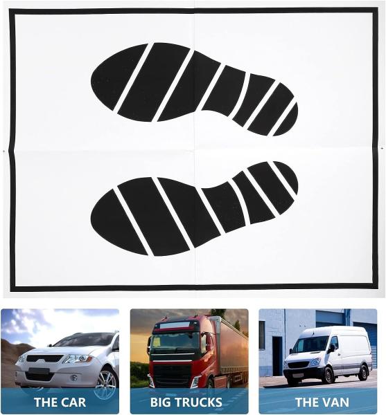 Disposable Car Paper Floor Mats Automotive Floor Mats Brown Kraft Paper Floor Mats for Cars Vehicles Printed