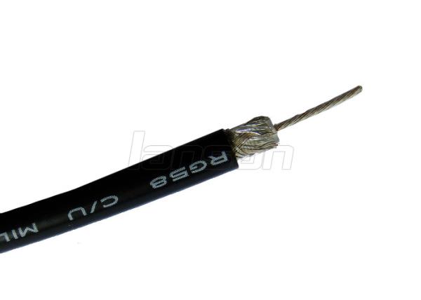 Copper Rg58 Coax Jumper Cables , Pigtail Designed TV Antenna Coaxial Cable