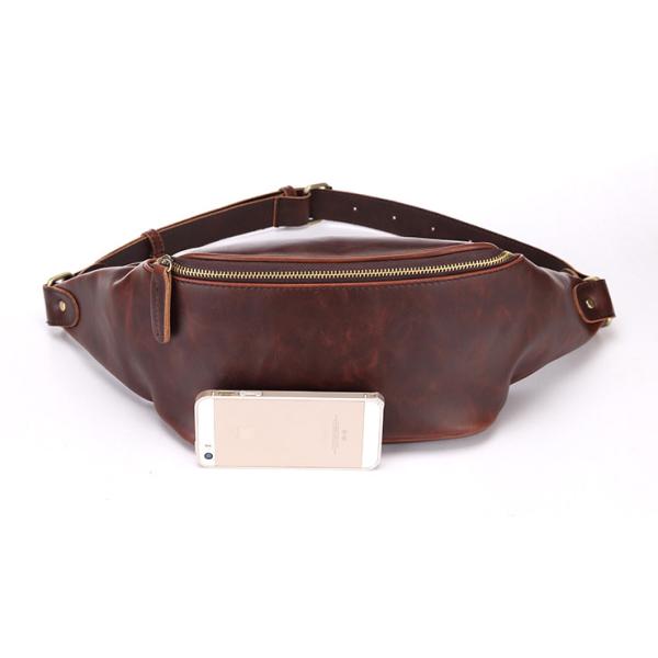 2024 Black Pu Leather Small Mobile Phone Pack Secure Zipper Closure for Your Phone