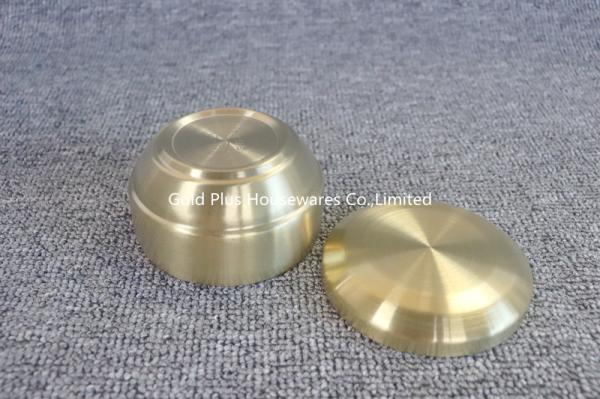 Family dinner sustainable custom soup bowl hight quality metal steel creative kitchen serving salad bowl with  lid
