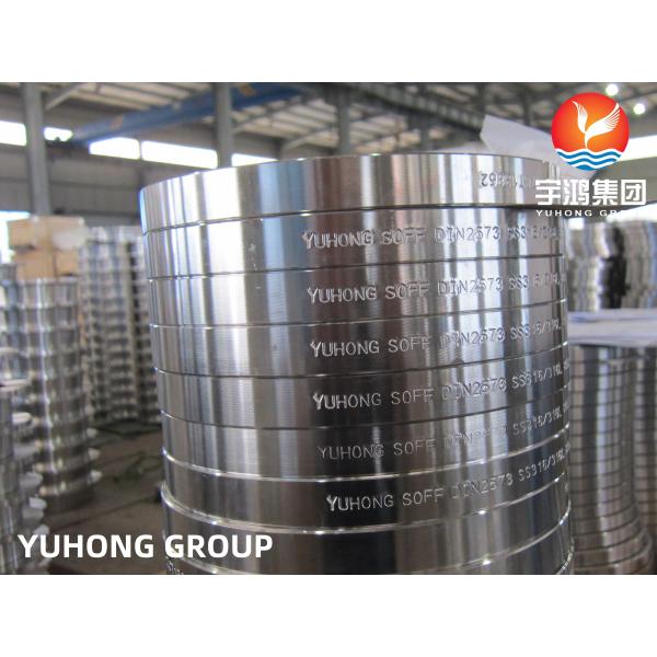 DIN2573 , ASTM A182 F316 F316L Forged Stainless Steel Slip On Flanges , Flat Face B16.5