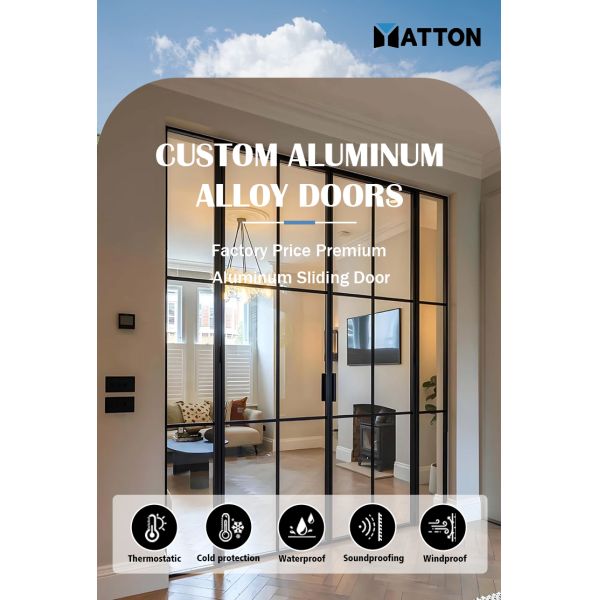 Modern Aluminum Casement Doors and Windows for Kitchen Use Waterproof Feature Home & Residential
