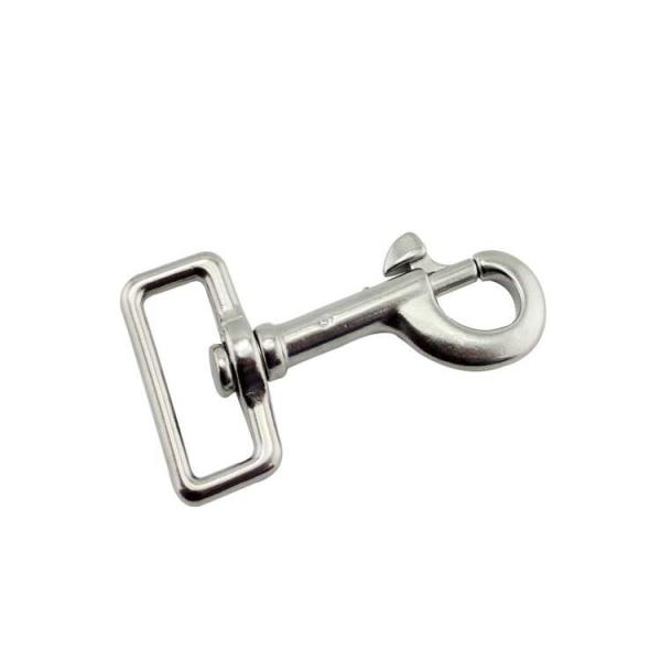 Polished Square Swivel Eye Bolt Snap Hook For Distribution Rigging Hardware