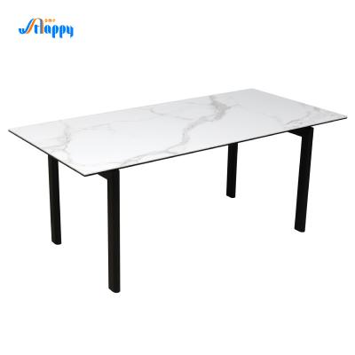 850mm Fixed Type Contemporary Ceramic Dining Tables Modern Design Knock Down Furniture DT-996