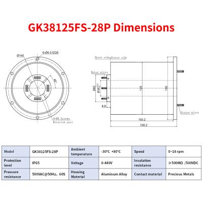 Anillo de deslizamiento integrado IP65 a prueba de agua 100M Ethernet para automatización de gama alta