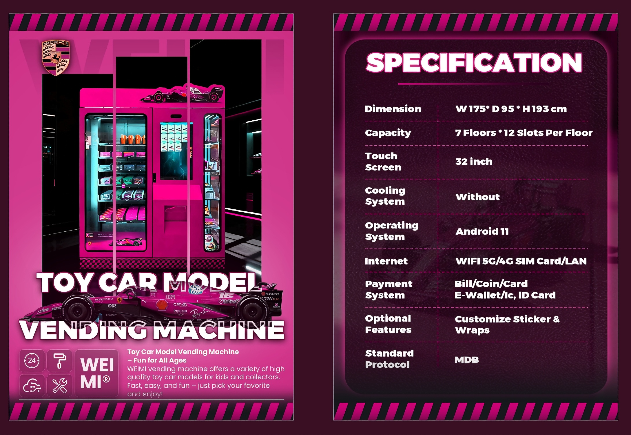 WEIMI Model Toy Vending Machine With XY Elevator For Toy Store Owner