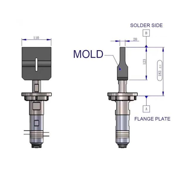20KHz 15KHz Ultrasonic Transducer Generator , Mold Plastic Sheet Welding Machine 2000W