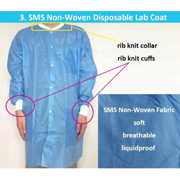 FDA Protective Yellow Disposable Alkali Proof Dental Lab Jackets