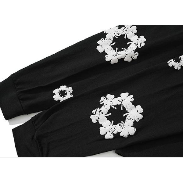 Снежинки печати слойки рукава производителя одежды небольшого количества футболка поло случайной длинной свободная Unisex