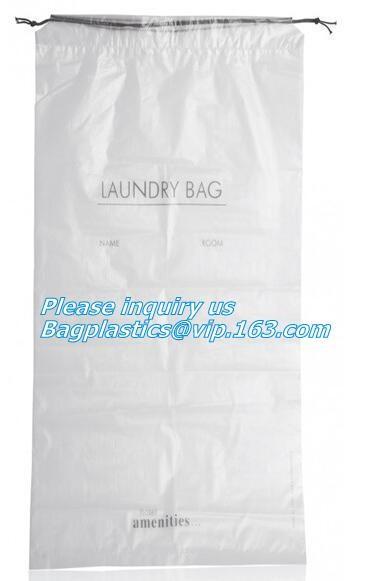 laundry and dry cleaning bag with customized printing, Hotel Laundry Plastic Bags, PLA made biodegradable compostable dr