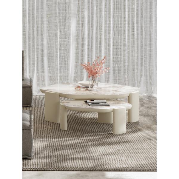 Marble Countertop Round Rock Coffee Table Customize Color