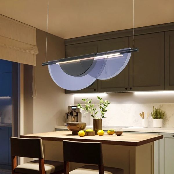 Nordic Blue Amber Acrylic Pendant Lights Living Room Makaron Hanging Lamp（WH-AP-680）