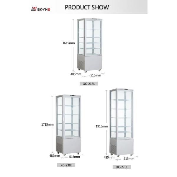 коммерчески стеклянная витрина шкафа дисплея напитка холодильника двери 215Л