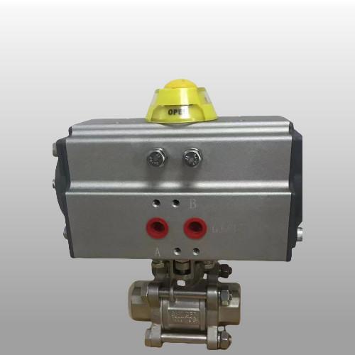 Stainless Steel 2 Way Pneumatic Ball Valve Pneumatic Actuated Flanged Ball Valve